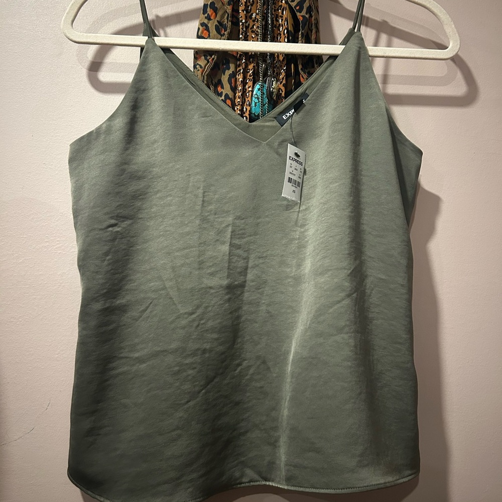 Express Olive Green Camisole Top